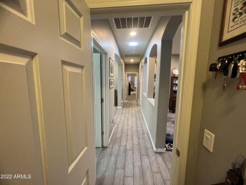 Looking Down Hallway from Laundry Room