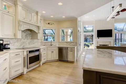 Kitchen w/ views of pool