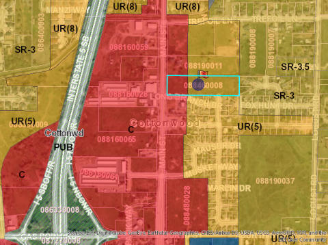 Main St GIS zoning image