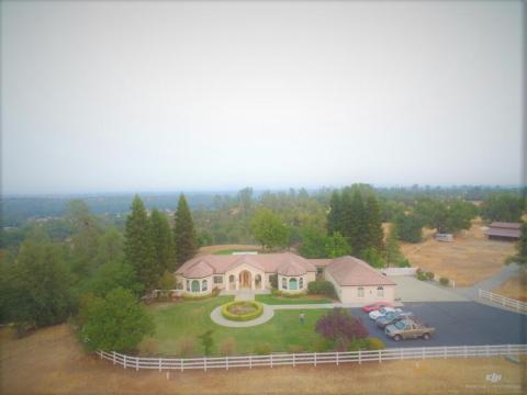 Drone shot of home and barn in the back