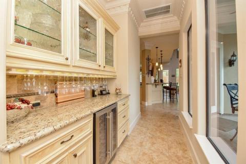 Butlers pantry with wine fridge