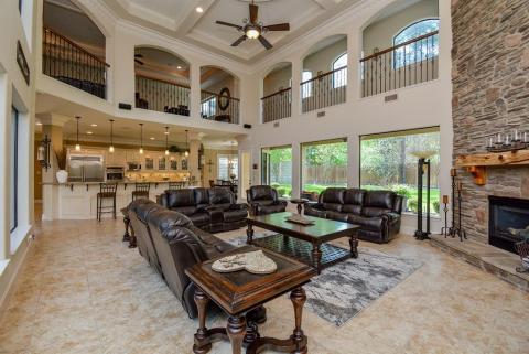 Another view of the spacious formal living area that's open to the kitchen.