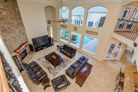 This living space also has amazing views of the outside oasis