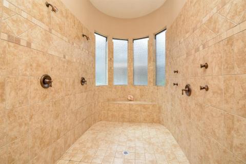 Shower in primary bathroom is HUGE!
