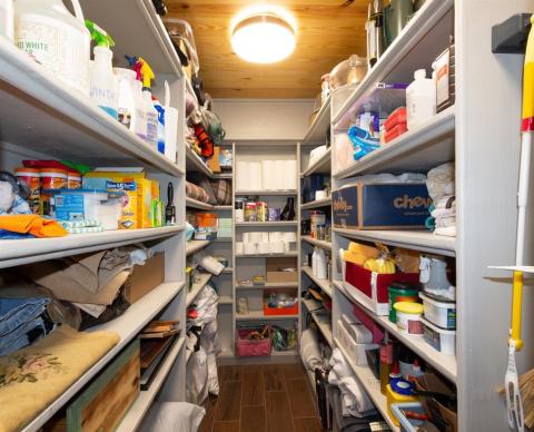 One View of the "She Shed" walk-in Pantry