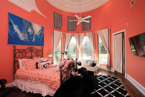 Another secondary bedroom that also features a private bathroom, loft/study area with built-in desk for homework nook. Door leads to the outdoor balcony & living space that overlooks the park like grounds. Another secondary bedroom that also features a private bathroom, loft/study area with built-in desk for homework nook. Door leads to the outdoor balcony & living space that overlooks the park like grounds.