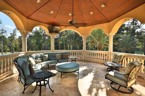 This is the outdoor balcony & living space that is off of all the secondary bedrooms. Enjoy your television shows outdoors! Beautifully designed balcony & it is simply breathtaking to capture the view of the manicured grounds! This is the outdoor balcony & living space that is off of all the secondary bedrooms. Enjoy your television shows outdoors! Beautifully designed balcony & it is simply breathtaking to capture the view of the manicured grounds!