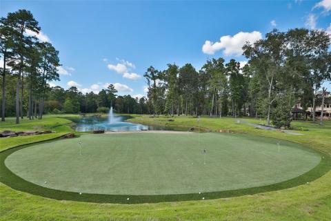 Wow! Par 3 golf hole over the pond to a nice green with bunker! The golf enthusiast will certainly be impressed & will have no need to leave their back yard to perfect their game! Wow! Par 3 golf hole over the pond to a nice green with bunker! The golf enthusiast will certainly be impressed & will have no need to leave their back yard to perfect their game!