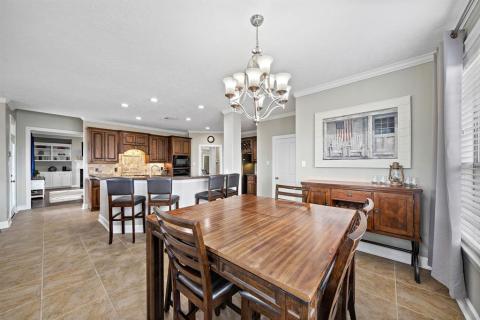 View of the kitchen from area from the breakfast table area.