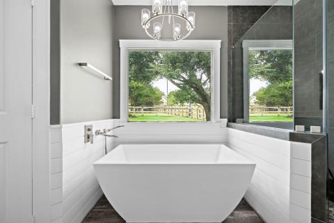 This Deep Soaking Freestanding Tub will let you slip into that Calgon Take me Away Moment.