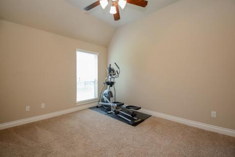 Extra bedrooms don't have to be for sleeping! As suggested, this secondary can be an exercise space . . . or anything you need it to be!