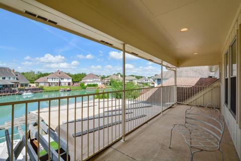 This is your breathtaking water view from the 2nd floor gameroom balcony!