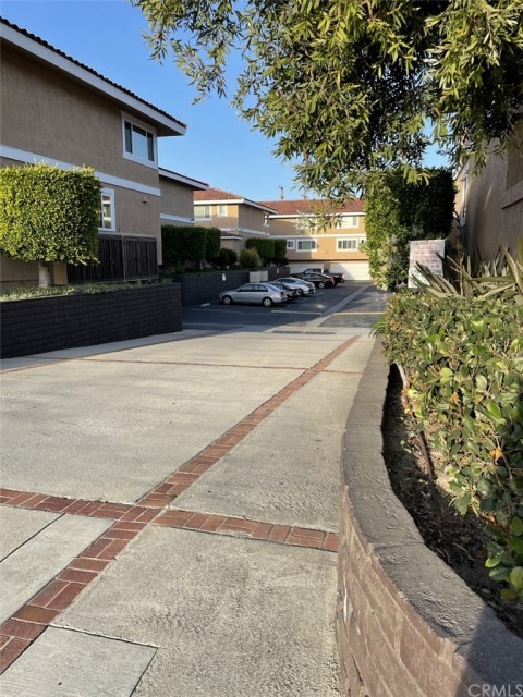 Driveway to subterranean garage.