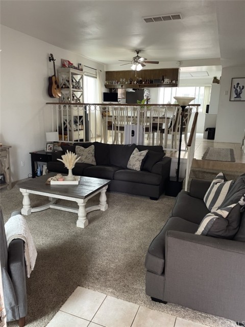 Living room from the door