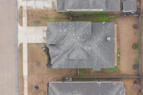 Birds eye view of property