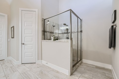Primary bath with luxurious shower area