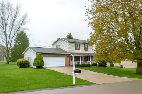 Welcome to 110 Hickory Lane West Leechburg. 3 or 4 bedroom (very versatile floorplan) and 2 baths newly refreshed home including completely painted from top to bottom,  new carpeting, window blinds and kitchen counter tops. Full basement that can be easily finished for more space. and huge 2 car attached garage. Situated on a flat table-top lot with a great rear deck to enjoy and also an inviting gazebo with swing.