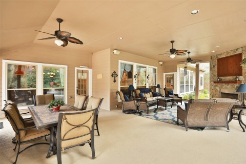 Expansive outdoor living area perfect for relaxation and entertaining.  Many hours will be spent enjoying this space.
