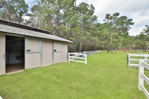 These two stalls have doors that open to the pasture area.