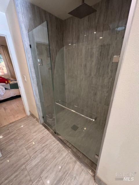Remodeled bathroom in the original home.
