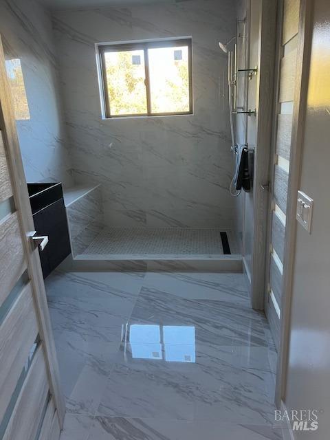 One of the bathrooms downstairs.