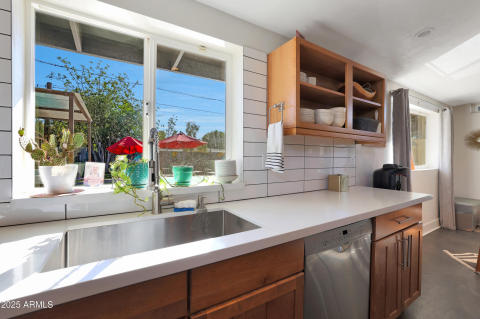 Kitchen Sink & View to Yard