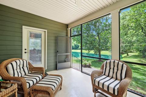 Watch the pond from your porch