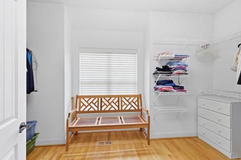 Spacious walk-in closet