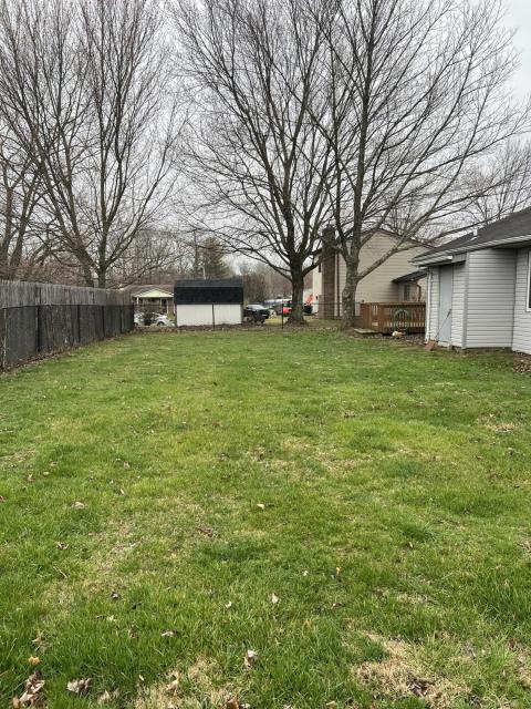 Good sized fenced back yard