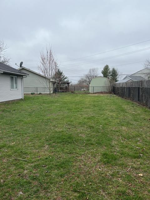 Good sized fenced back yard