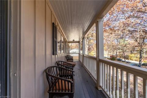 Second story Balcony!  Can you just imagine yourself relaxing out here with a glass of sweet tea or maybe some wine or morning coffee and watching the deer romping in your front yard?