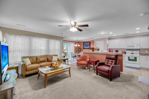 Living Room into kitchen