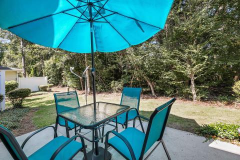 Patio looking into woods