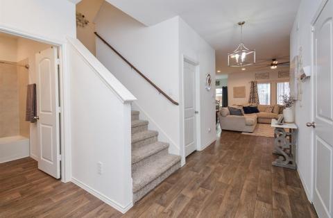 First floor secondary full bathroom with nearby secondary bedroom or office, whichever you chose.