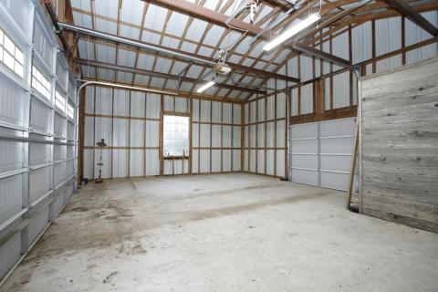 The inside of the 30x30 barn. Plenty of room for your cars. The inside of the 30x30 barn. Plenty of room for your cars.