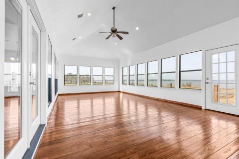 Enclosed porch/den with a panoramic view of Lake Limestone