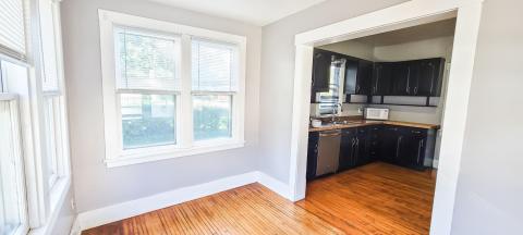 ...bright and airy with a view of Sibley Park next door...