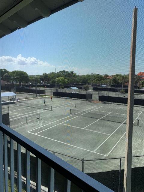 View from lanai of Bradenton Tennis Center.