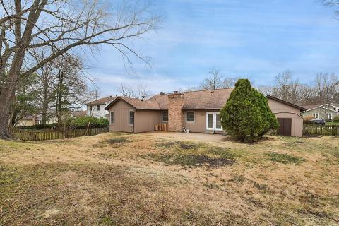 Plenty of back yard space and a bonus storage shed