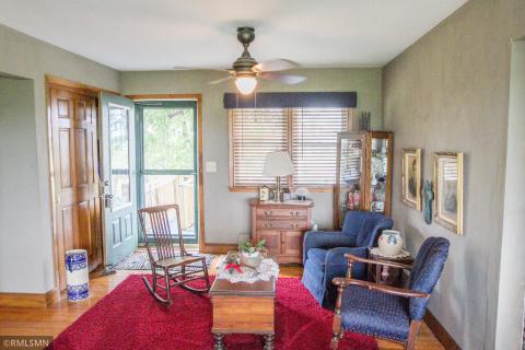 Sitting room entered from the north side deck