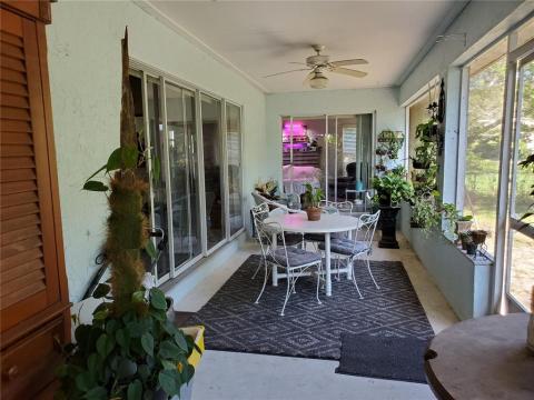Beautiful screened back porch area