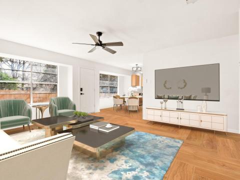 Living room featuring a wealth of natural light a