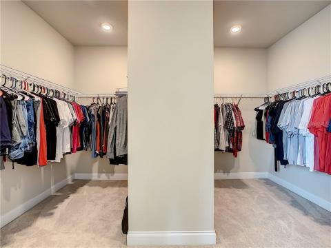 Spacious double walk-in closet in Owner's suite