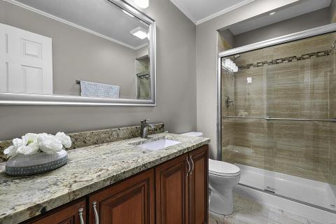 Master Bath with Tile Shower & 54" Vainity