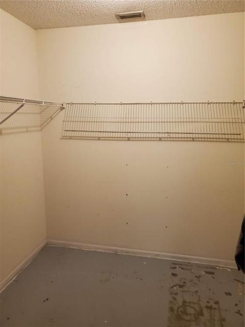 Walk in closet in the master bedroom