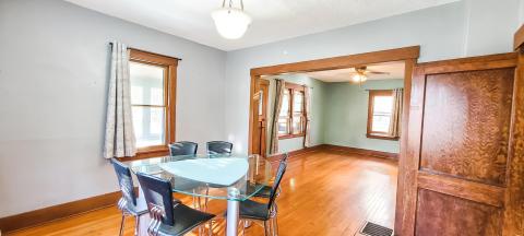 separate dining space off of living room and kitchen...