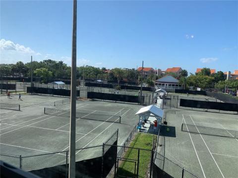 View from lanai of Bradenton Tennis Center.