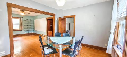 separate dining space off of living room and kitchen...